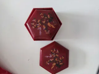 Coleção 2 Caixas Decorativas Asiáticas Hong kong