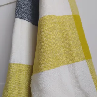 Bufanda grande cuadros amarillo y gris