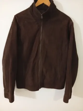 Chaqueta piel de ante auténtica