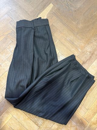 Pantalón de traje gris Zara Talla XS