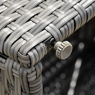 Mobili da Giardino Set 3 Pezzi in Rattan PE con Di