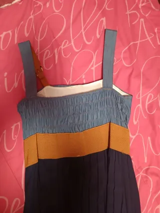 Vestido largo azul marino