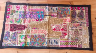Tapiz India Patchwork Bordado 120x70