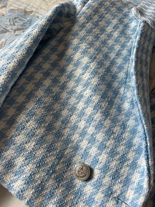 Americana Tweed Azul y Blanco