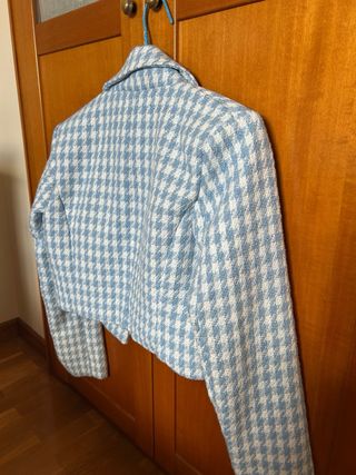 Americana Tweed Azul y Blanco