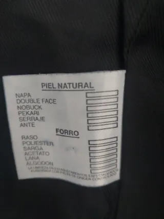 Abrigo 3/4 Piel Negro