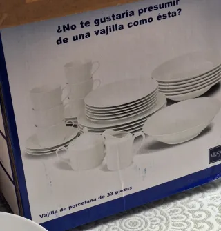 Vajilla Porcelana 33 Piezas