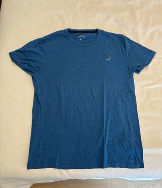 Lote 3 Camisetas Hollister Azul, Gris, Turquesa