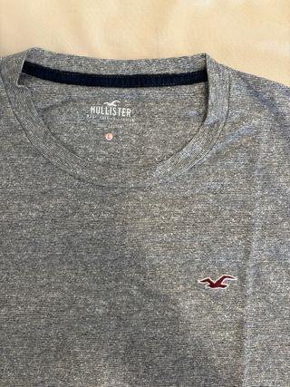 Lote 3 Camisetas Hollister Azul, Gris, Turquesa