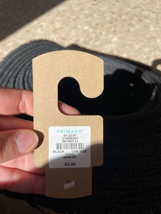 Sombrero de playa negro mujer Primark