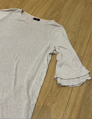 Vestido rosa claro manga larga