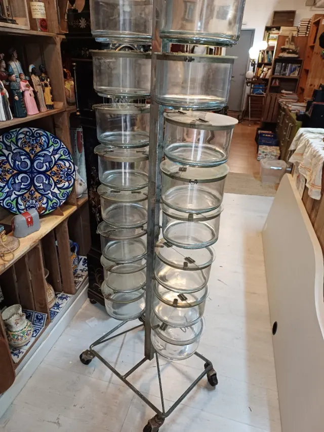 ANTIGUO EXPOSITOR, CONFITERA, CARAMELOS