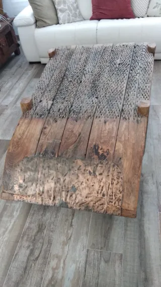 Mesa rústica de centro Trillo madera,