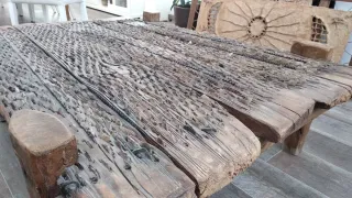 Mesa rústica de centro Trillo madera,