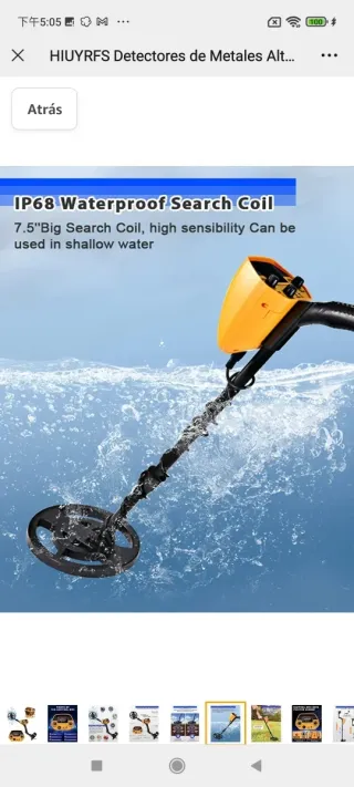 HIUYRFS Detectores de Metales Alta Precisión y Imp