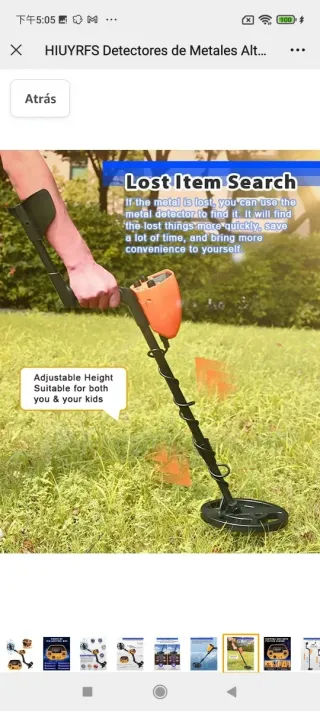 HIUYRFS Detectores de Metales Alta Precisión y Imp