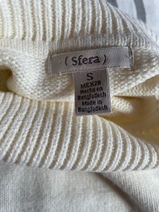 Jersey cuello alto blanco