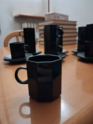 Tazzine caffè esagonali nere