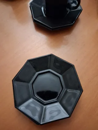 Tazzine caffè esagonali nere