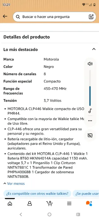 Walkie Motorola Solutions Lumidee 7 unidades