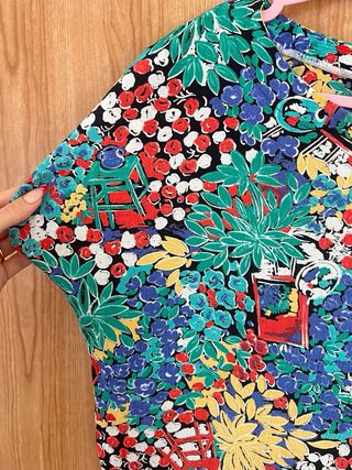 Blusa Vintage Floral Frutal 80s/90s