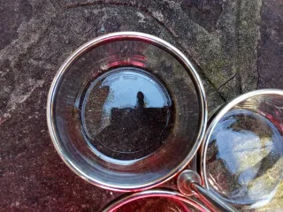 Antipastiera in vetro e metallo