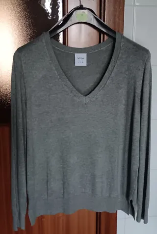 Jersey Lefties cuello pico gris talla L