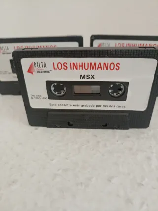 3 Cassettes Juegos Delta   Los Inhumanos   Amstrad