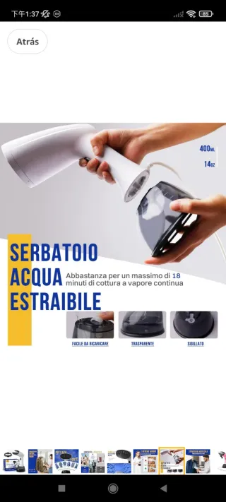 Plancha Vertical Vapor, 400ML Plancha Vapor