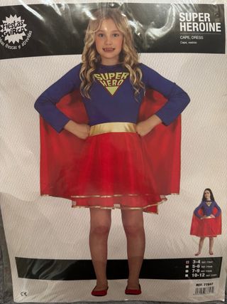 NUEVO! Disfraz Super Heroína Niña Talla 3-4