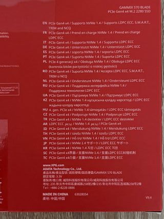 SSD XPG Gammix S70 Blade 1TB PCIe Gen4