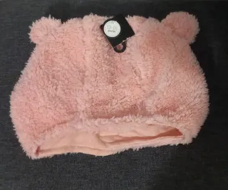 Cappello bimba orsetto rosa 12-18 mesi