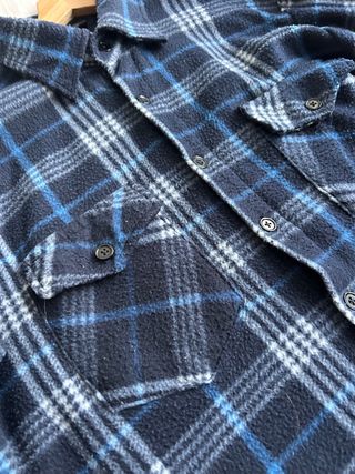 Camisa de franela a cuadros para hombre