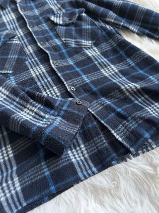 Camisa de franela a cuadros para hombre