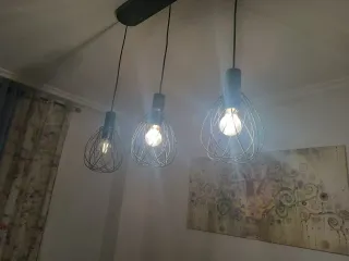 Preciosa Lámpara de techo colgante negra