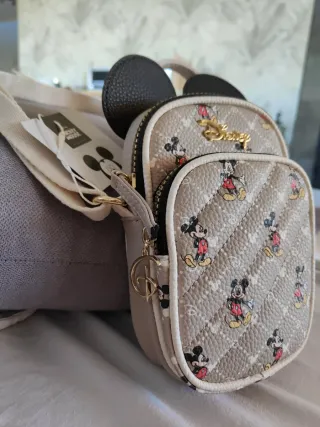 Bolso Disney Mickey Mouse Beige y Negro