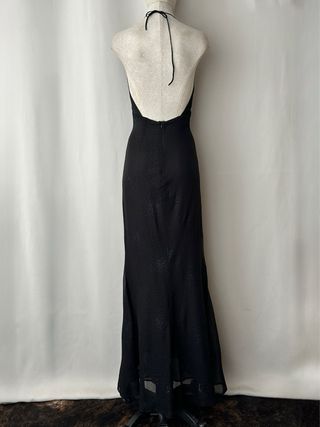 Vestido purpurina halter fiesta elegange vintage