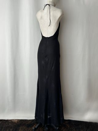 Vestido purpurina halter fiesta elegange vintage