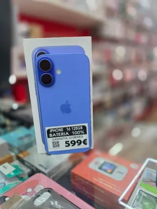 iPhone 16 128GB Azul Batería 100%