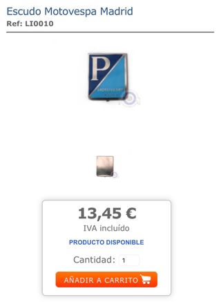 Escudo Motovespa Madrid Vespa