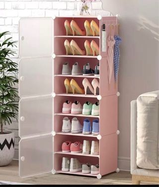 Scarpiera Modulare Rosa con Ante