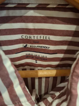 Camisa Cortefiel Rayas rosa y Blanca Talla S