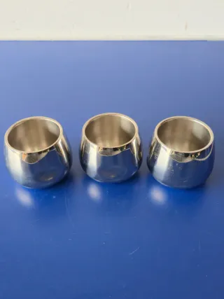 Set 3 Tazze Vintage AMC Art Design in Acciaio Inox