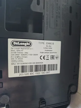 Macchina Caffè Nespresso DeLonghi Nera