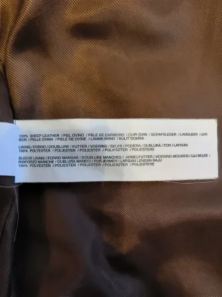Chaqueta Piel Ovino Mango Talla S Mujer