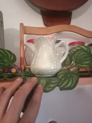 Bombonera Cerámica Azul y Blanca