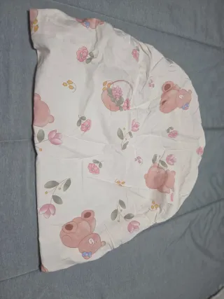 Sábana bajera cuna ositos y flores