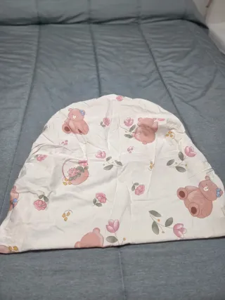 Sábana bajera cuna ositos y flores