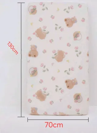 Sábana bajera cuna ositos y flores