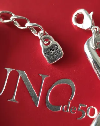Pulsera eslabones Uno de 50 plateada